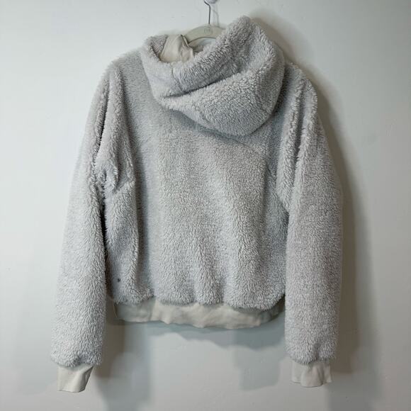 Lululemon Textured Fleece 1/2 Zip Pullover Sweatshirt Jacket Sherpa Cream 12 - Picture 7 of 9